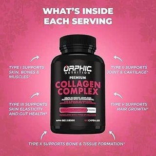 Viên uống trắng da Orphic Premium Collagen Plus 1500 MG hỗ trợ da, móng, tóc và khớp (90 viên)