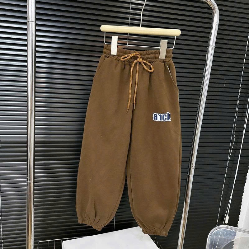 Quần nỉ dài in chữ ANCK cho bé, Quần nỉ QCCC vải 2 da dày dặn ấm áp, co giãn tốt, size 17-65kg
