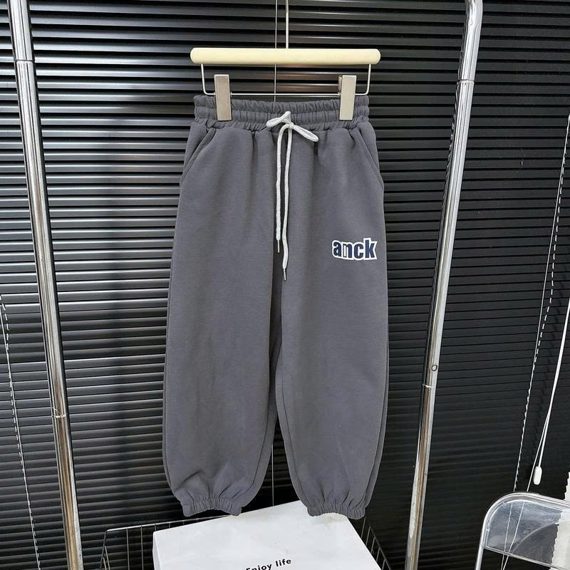 Quần nỉ dài in chữ ANCK cho bé, Quần nỉ QCCC vải 2 da dày dặn ấm áp, co giãn tốt, size 17-65kg