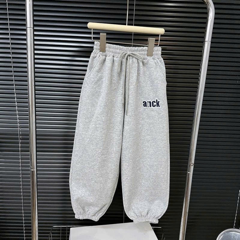 Quần nỉ dài in chữ ANCK cho bé, Quần nỉ QCCC vải 2 da dày dặn ấm áp, co giãn tốt, size 17-65kg