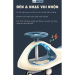 Xe lắc cao cấp bánh PU giảm sóc có đèn và nhạc BBT GLOBAL SW004 — ảnh 6