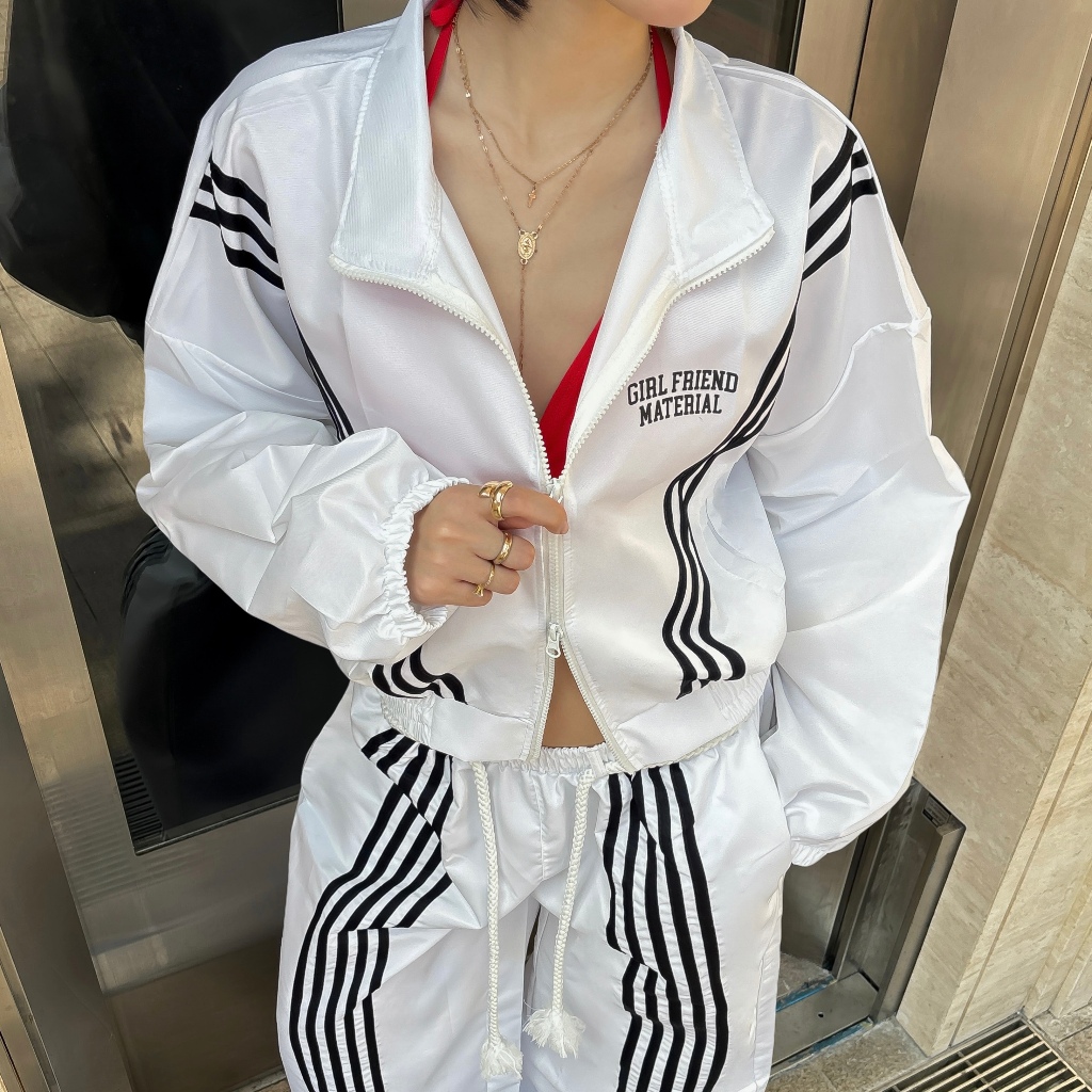 [ CÓ TÁCH SET ] SET BOXY JACKET DÂY KHÓA 2 ĐẦU GIRL FRIEND MIX