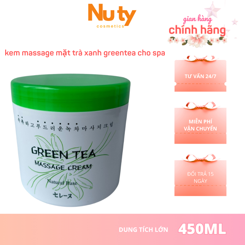 Kem massage mặt trà xanh - Green Tea Massage Cream 450g dưỡng ẩm nâng ...
