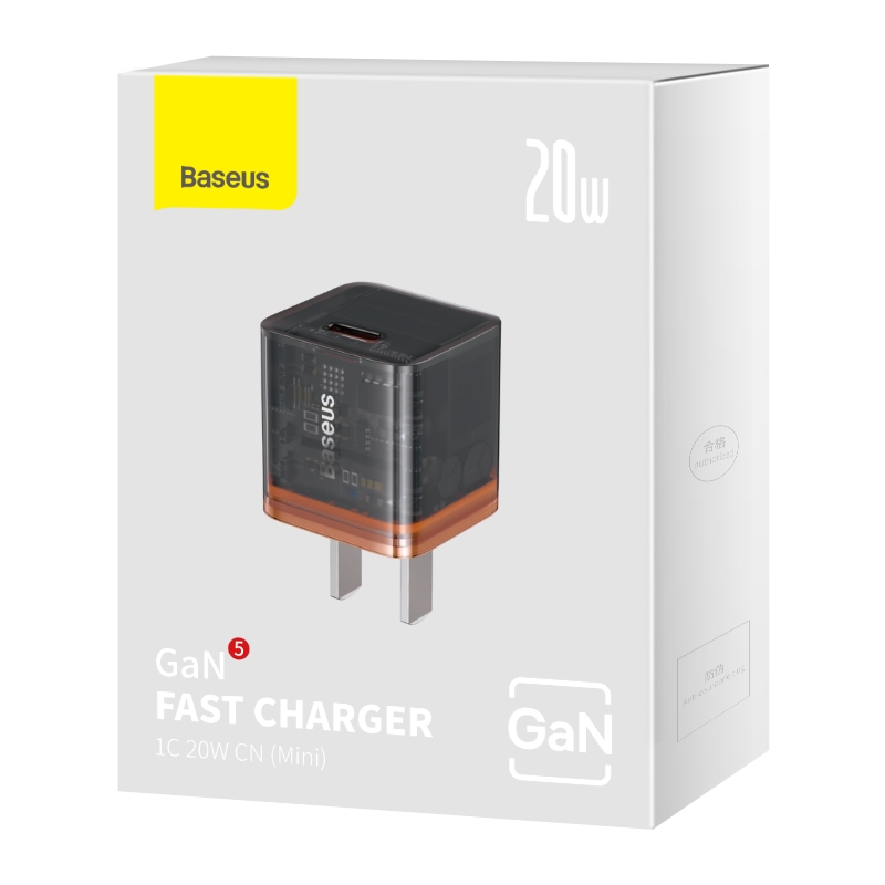 Củ Sạc Nhanh Baseus PD 20W GaN5 1C Type-C Sạc Nhanh AnToàn Cho điện thoại và các loại máy tính bảng