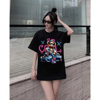 Bộ Phông Hè Nam Nữ Phối Họa Tiết Gấu X Sắc Màu Phong Cách Trẻ Trung Sành Điệu, Chất Liệu Cotton Khô Mểm Mịn, Thoáng Mát