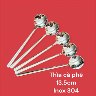 Inox 304 (1 cái ) Thìa Espresso13.5cm Vàng/Bạc Miệng Tròn  Cà Phê Muỗng Nhỏ Ăn Kem Chè