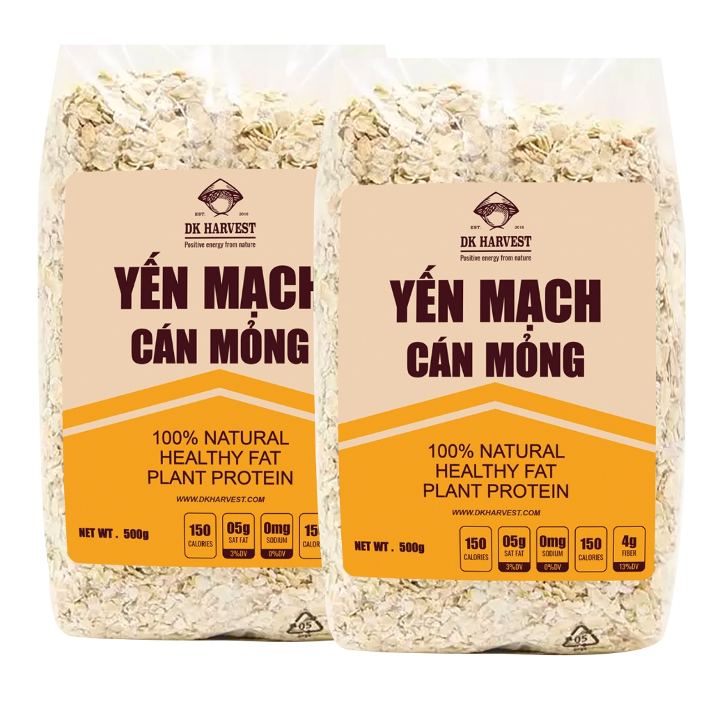 Ảnh 1kg Yến Mạch Cán Dẹt 0.9mm - DK Harvest Nhập Khẩu Úc | Ngũ Cốc Dinh Dưỡng, Hỗ Trợ Giảm Cân 1
