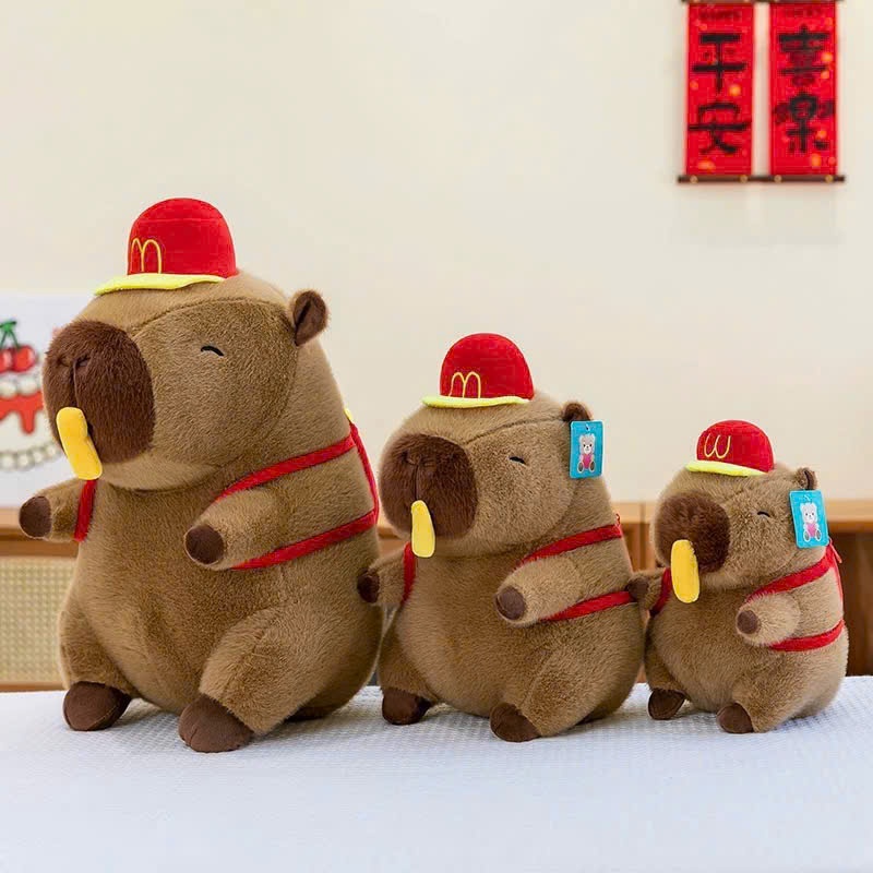 [ Rút Chậm ] Gấu bông capybara chảy nước mũi  khoai tây chiên Macdonald dễ thương phụ kiệm có thể tháo rời