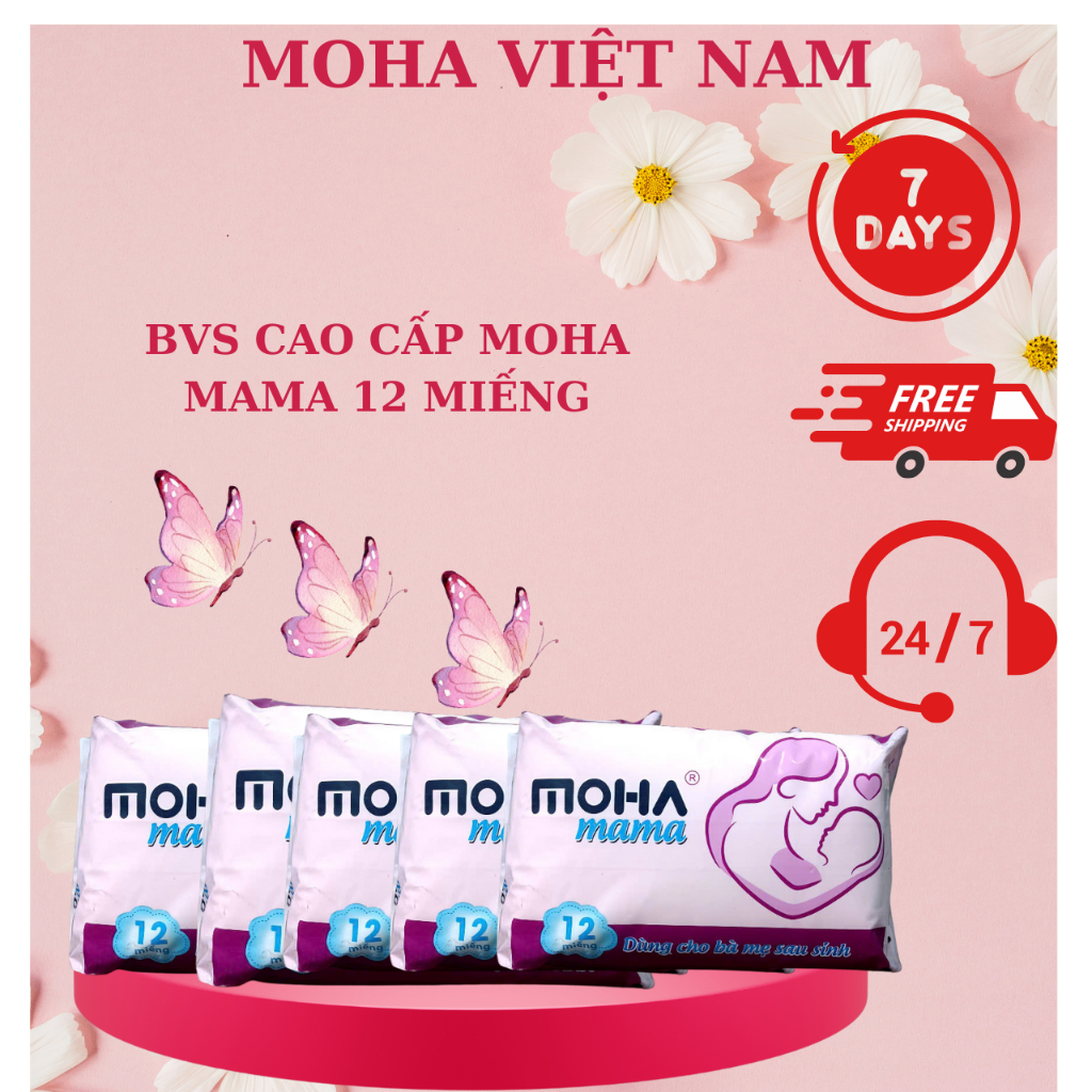 Băng vệ sinh cho mẹ sau sinh MOHA MAMA 12 miếng