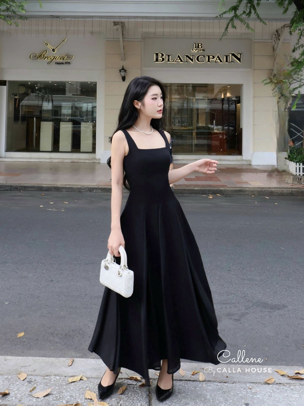 Ảnh Đầm xòe dự tiệc cổ vuông dáng dài ráp 8 mảnh phối voan sang trọng Callene (L2617) 1