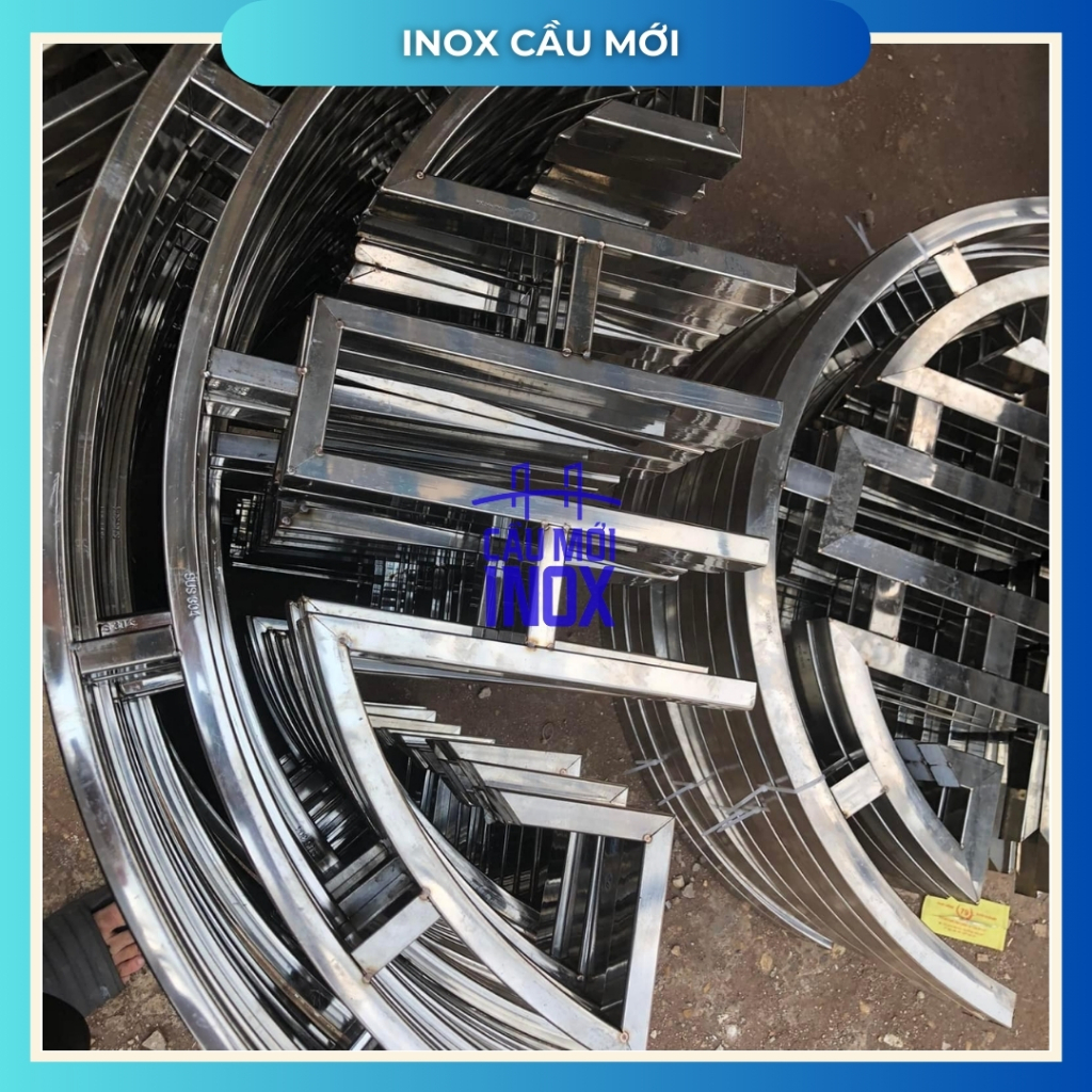 Chữ thọ cổng inox 304, đường kính 800mm,900mm,1000mm trang trí cổng cửa chất lượng cao (1 bộ 2 cánh)