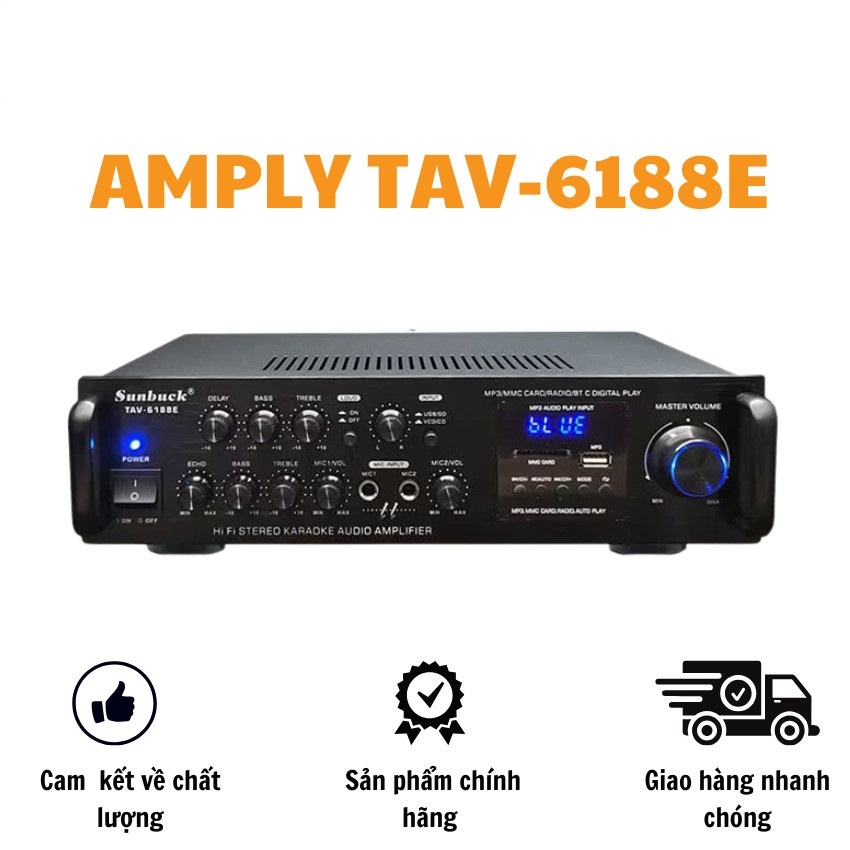 Amply 220V Bluetooth SUNBUCK 6188E Hát Karaoke Gia Đình,trên ô tô cao ...