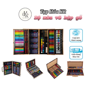 Bộ Màu Vẽ Hộp Gỗ Cao Cấp Colormate, Art Set, Set Màu Vẽ Cho Bé, Quà Tặng Cho Bé