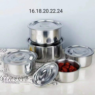 Bộ thau rổ inox set 5 món, Chậu rổ nhà bếp-Onlycook (inox mờ)