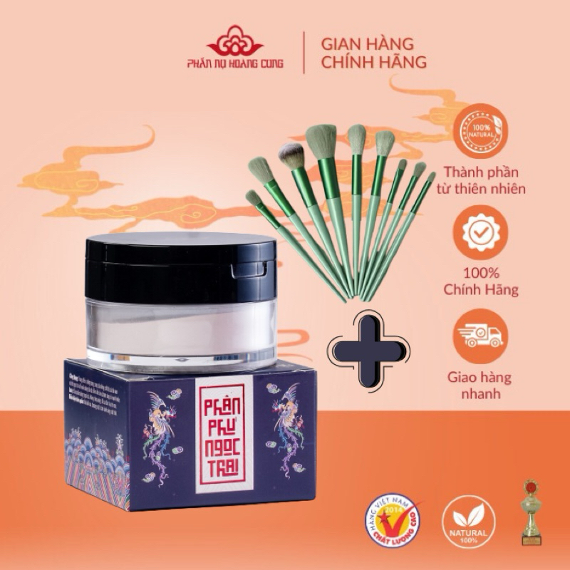 Ảnh Phấn Phủ Ngọc Trai Phấn Nụ Hoàng Cung màu trắng/ màu da 1