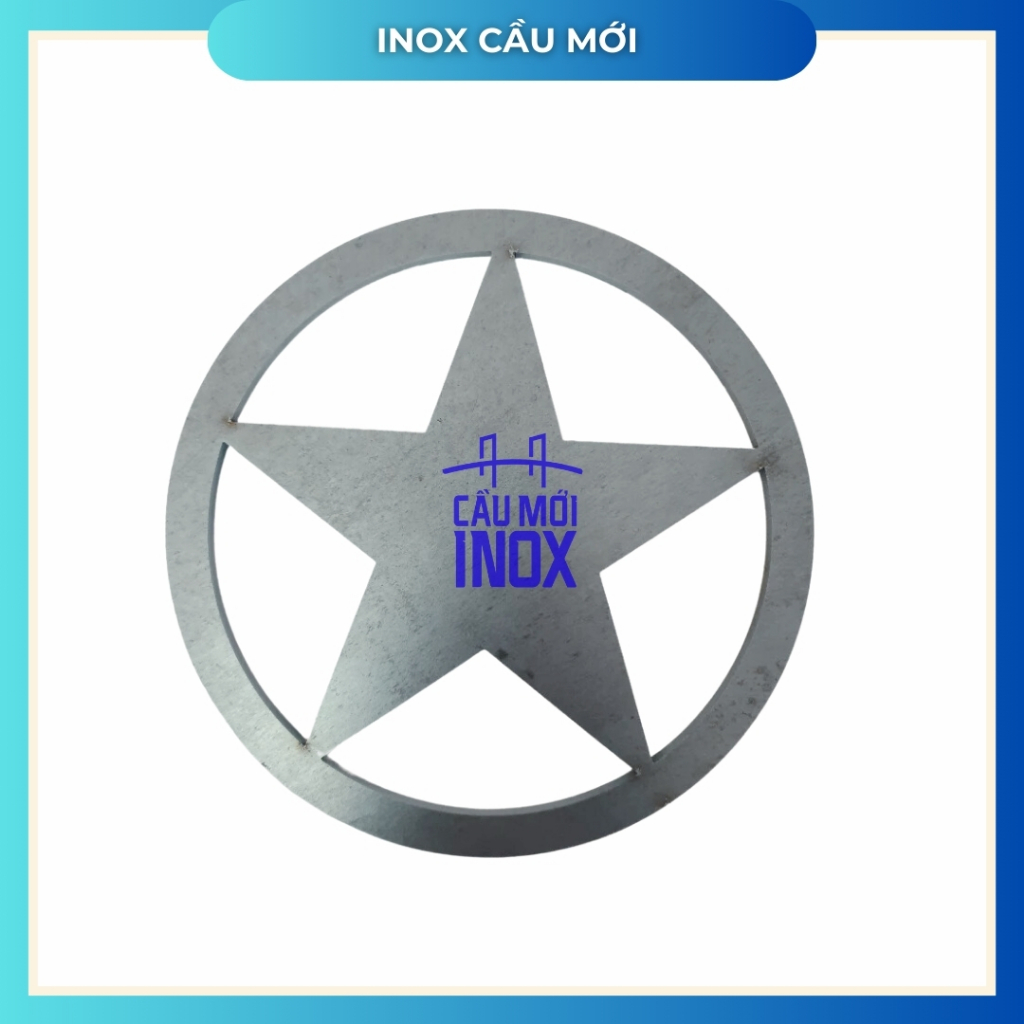 Ngôi sao inox 304 cắt Laser kỹ thuật cao, đường kính 100mm,120mm,150mm, dày 1mm-1.5mm