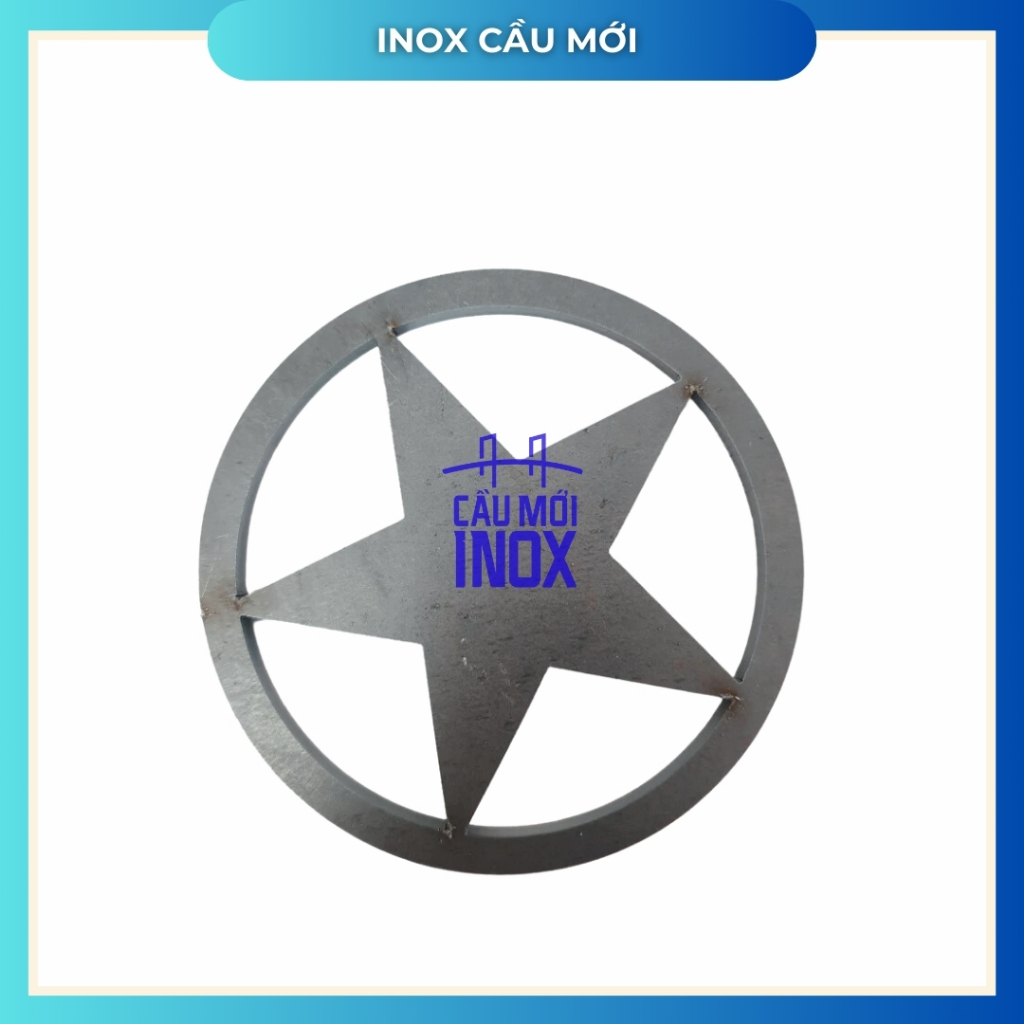 Ngôi sao inox 304 cắt Laser kỹ thuật cao, đường kính 100mm,120mm,150mm, dày 1mm-1.5mm