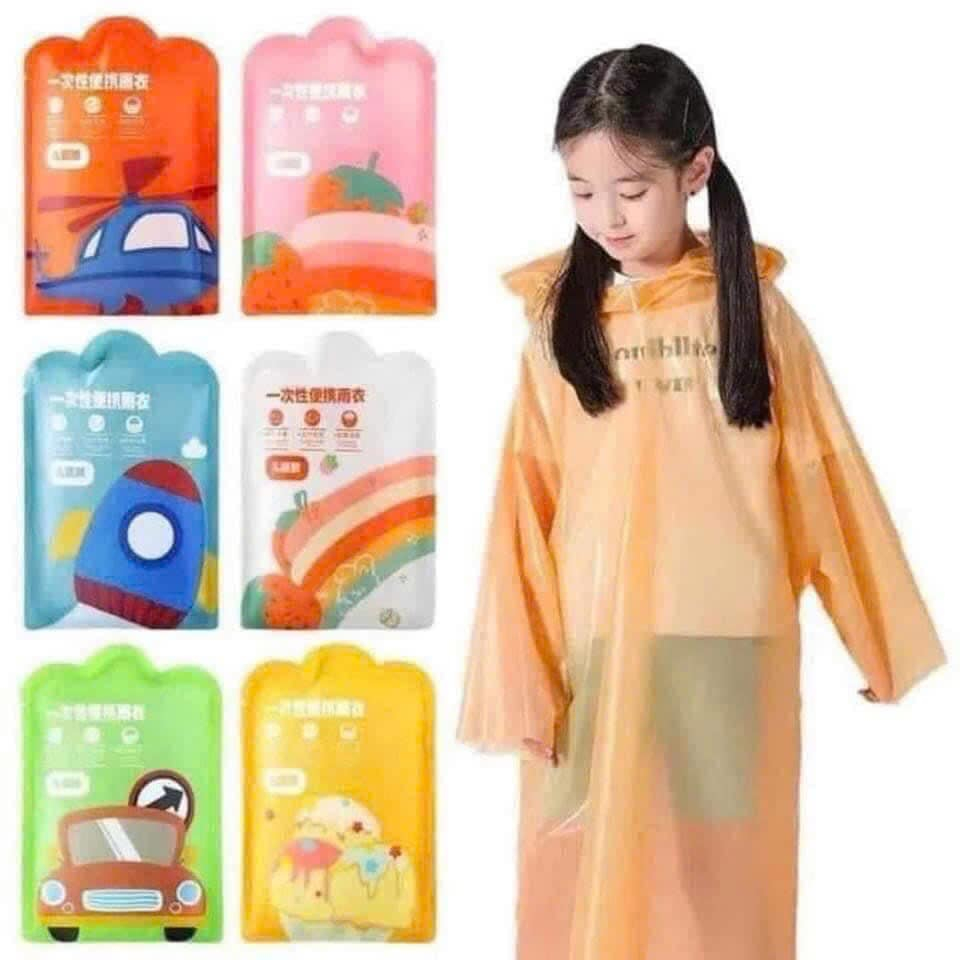 SET 7 ÁO MƯA GIẤY CHO NGƯỜI LỚN VÀ TRẺ EM SIÊU TIỆN DỤNG