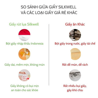 Khăn giấy rút khăn giấy lụa Silkwell 280 tờ 2 lớp, giấy ăn