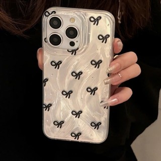 Ốp Lưng iPhone Silicon Mềm Nơ Hồng Cute Ánh Bạc, Chống Sốc cho iPhone 7/8/X/XS/XR/11/12/13/14/15/16/17/Plus/Air/Pro/Max