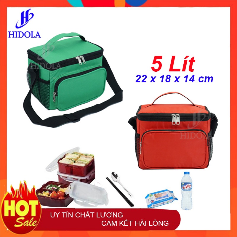 TÚI GIỮ NHIỆT đựng đồ ăn Hidola 7046, 5 LÍT
