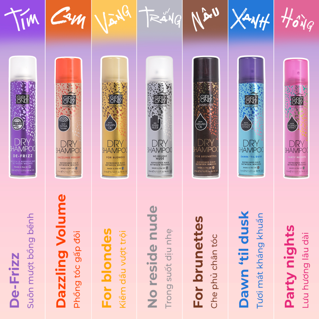 Ảnh Dầu Gội Khô Dry Shampoo Girlz Only 200ml,  lưu hương dài lâu, phồng tóc gấp đôi chỉ sau 10s 4