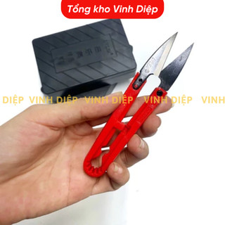 Kéo bấm chỉ cán nhựa lưỡi thép hàng loại 1