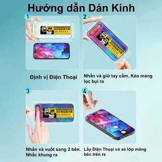 Kính Cường Lực iPhone WK WTP-034 TRONG SUỐT KÈM KHUNG TỰ DÁN cho iPHONE X đến 17 Pro Max