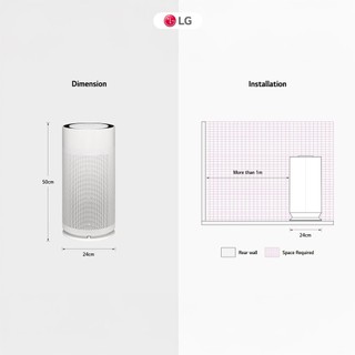 Máy lọc không khí LG PuriCare Aero Hit AS35GGW10.ABAE cảm biến bụi mịn, khử mùi hiệu quả, Bảo Hành Chính Hãng 12 Tháng
