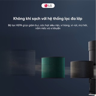 Máy lọc không khí LG PuriCare Aero Hit AS35GGW10.ABAE cảm biến bụi mịn, khử mùi hiệu quả, Bảo Hành Chính Hãng 12 Tháng