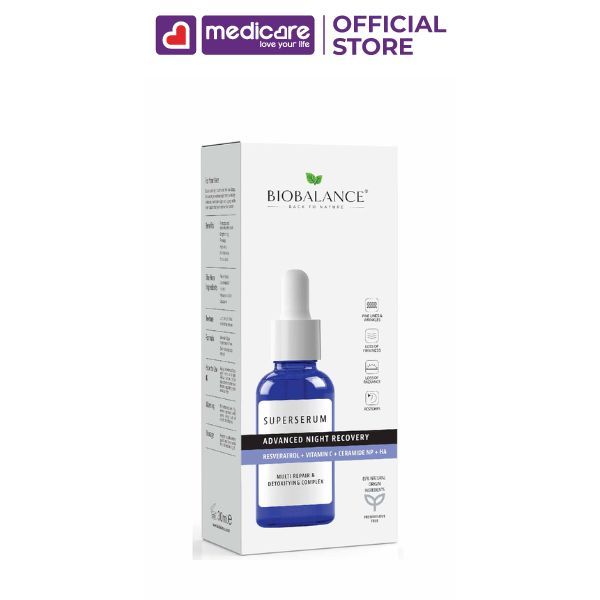 Serum BIOBALANCE sáng da, kiềm dầu, săn chắc, phục hồi chuyên sâu 30ml