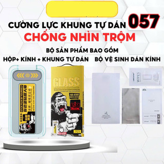 Kính iPhone WK FULL MÀN CHỐNG NHÌN TRỘM KÈM KHUNG TỰ DÁN WTP-057 CHO iPHONE X đến 17 Pro Max