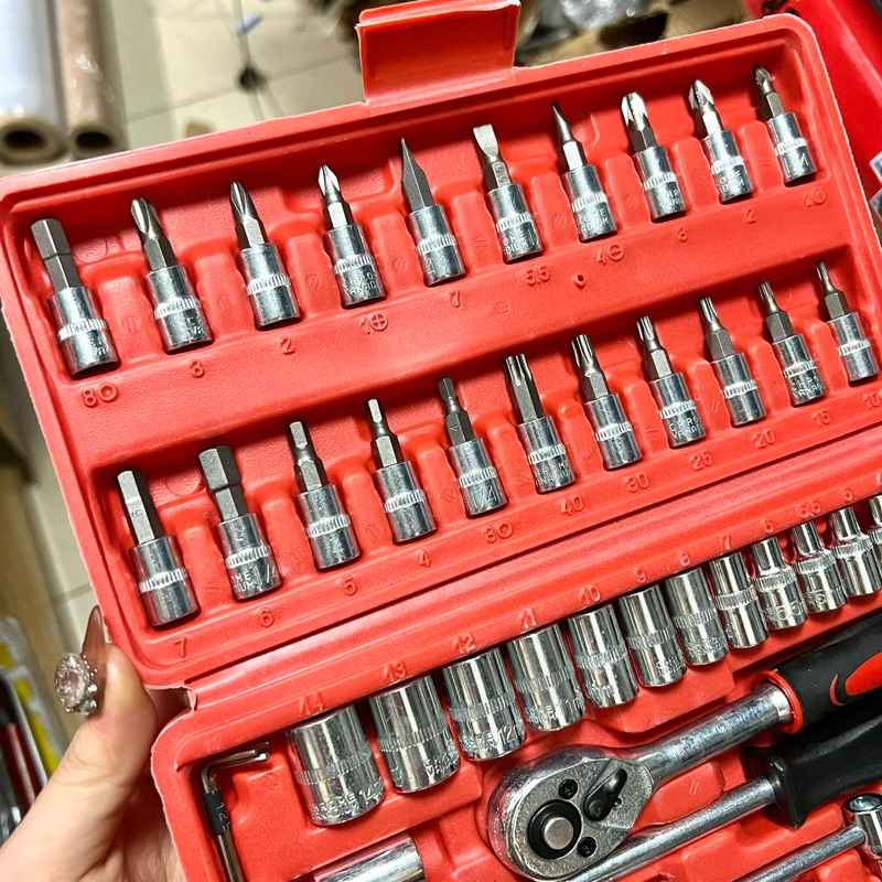 BỘ DỤNG CỤ MỞ BU LÔNG ỐC VÍT ĐA NĂNG 46 CHI TIẾT (HÀNG NHẬP KHẨU GIÁ TỐT)