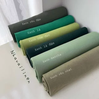 Vải Bột Trơn Nhà Vải Linen (Tone Xanh) Mềm Mại Độ Dày Vừa Đủ Chất Liệu An Toàn Cho Da