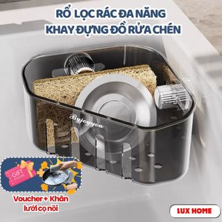Rổ lọc rác bồn rửa bát móc cốc hút chất liệu nhựa ABS cao cấp