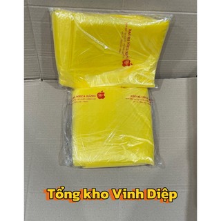 1kg túi nilon trong màu vàng có quai, chất dai đẹp đựng 15kg