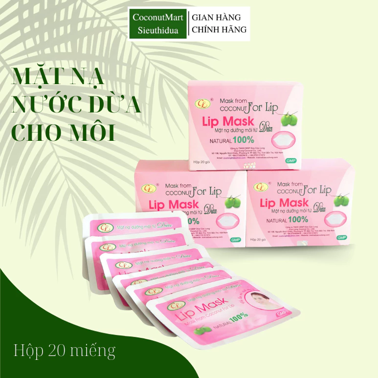 Mặt Nạ Dừa Dành Cho Môi — 20 gói