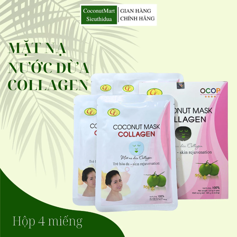 Mặt Nạ Dừa Collagen Cửu Long