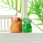 Set cặp đôi capybara và rùa xanh trang trí bàn làm việc, decor taplo xe hơi, ô tô, dán đỉnh màn hình, quà tặng