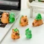 Set cặp đôi capybara và rùa xanh trang trí bàn làm việc, decor taplo xe hơi, ô tô, dán đỉnh màn hình, quà tặng