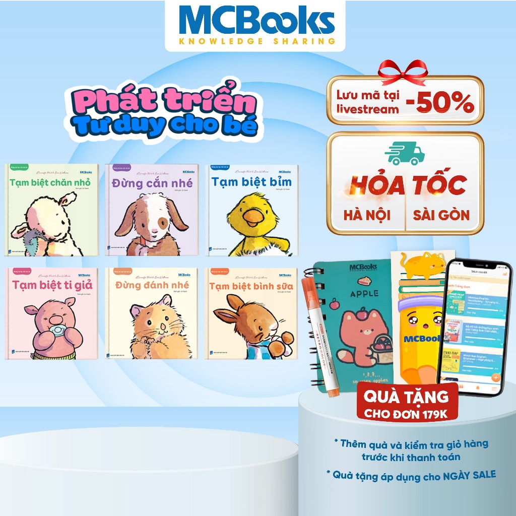 [Outlet S1] Sách - Phát triển tư duy cho bé - Những Bài Học Nhỏ Cho Bé (Phân loại lẻ/combo) - Finybooks