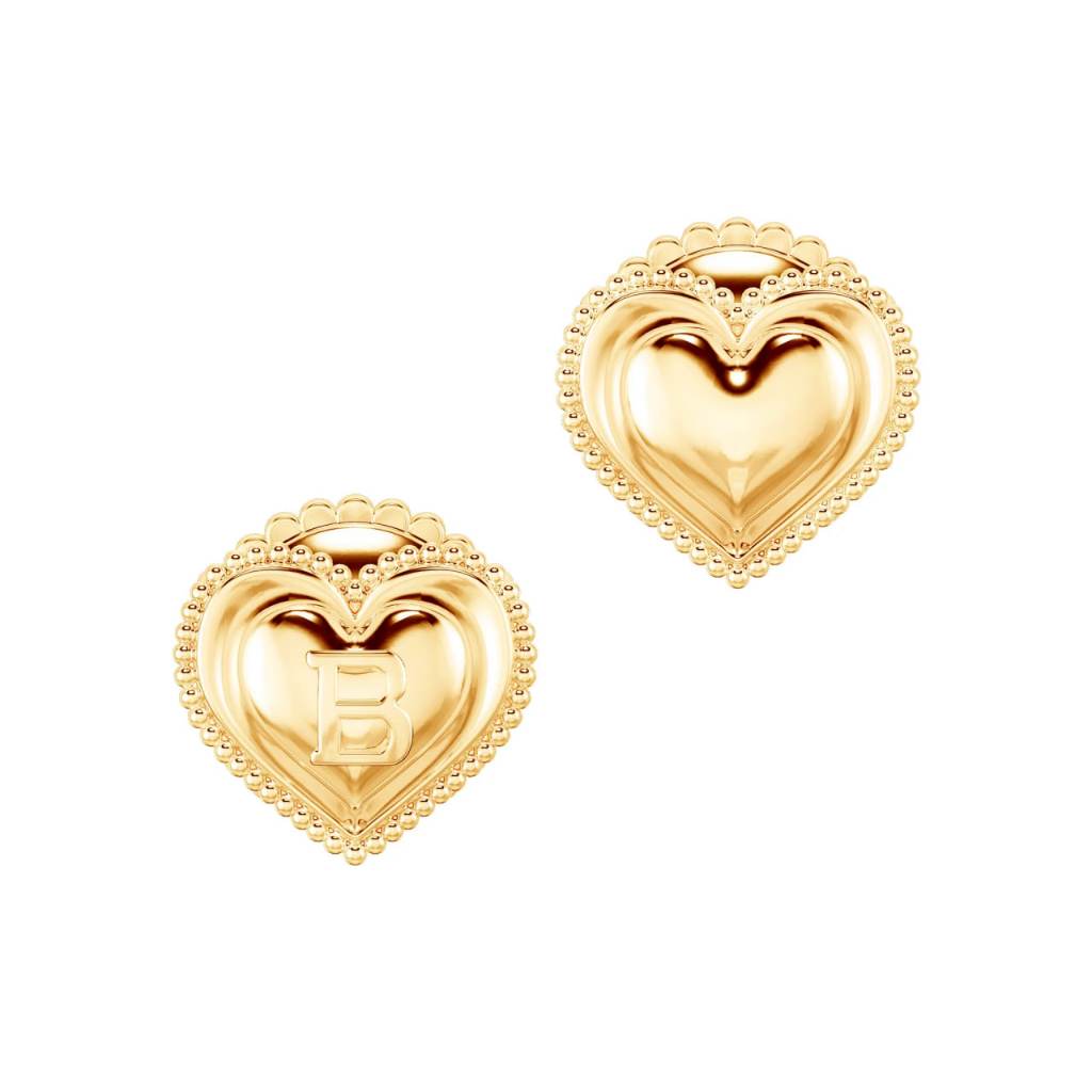 [CHAT TRƯỚC KHI ĐẶT] Bông Tai Tierra FBT5021, Vàng 14K/ 18K, Thiết Kế Hình Trái Tim Xinh Xắn, Phụ Kiện Trang Sức Nữ