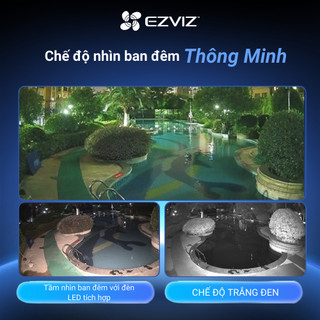 Camera WIFI EZVIZ H3 2K(3MP) & 3K(5MP), Ghi Hình Màu Ban Đêm, Đàm Thoại, Chống Nước 67