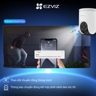 Camera EZVIZ  H8C 3MP SIM 4G Ngoài Trời, Báo Động Đàm Thoại 2 Chiều, Màu Ban Đêm, Báo động còi hú và đèn chóp