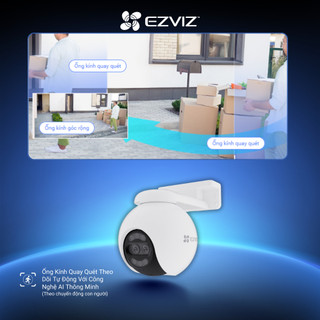 Camera WIFI EZVIZ H80X DUAL 4K Ống Kính kép, Phòng thủ chủ động với còi báo động & đèn chớp