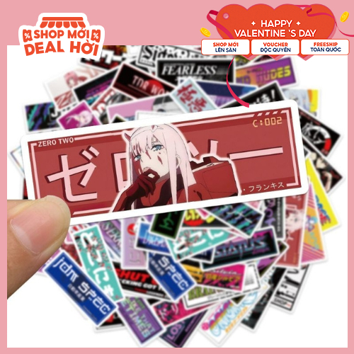 Set 66 sticker hình dán nhãn phim truyện Anime chống thấm nước | Shopee ...