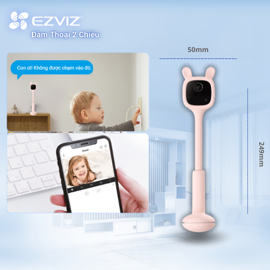 Ảnh Camera Baby EZVIZ BM1, FHD 1080P, Pin Sạc & Wi-fi, Hồng Ngoại Vô Hình 3