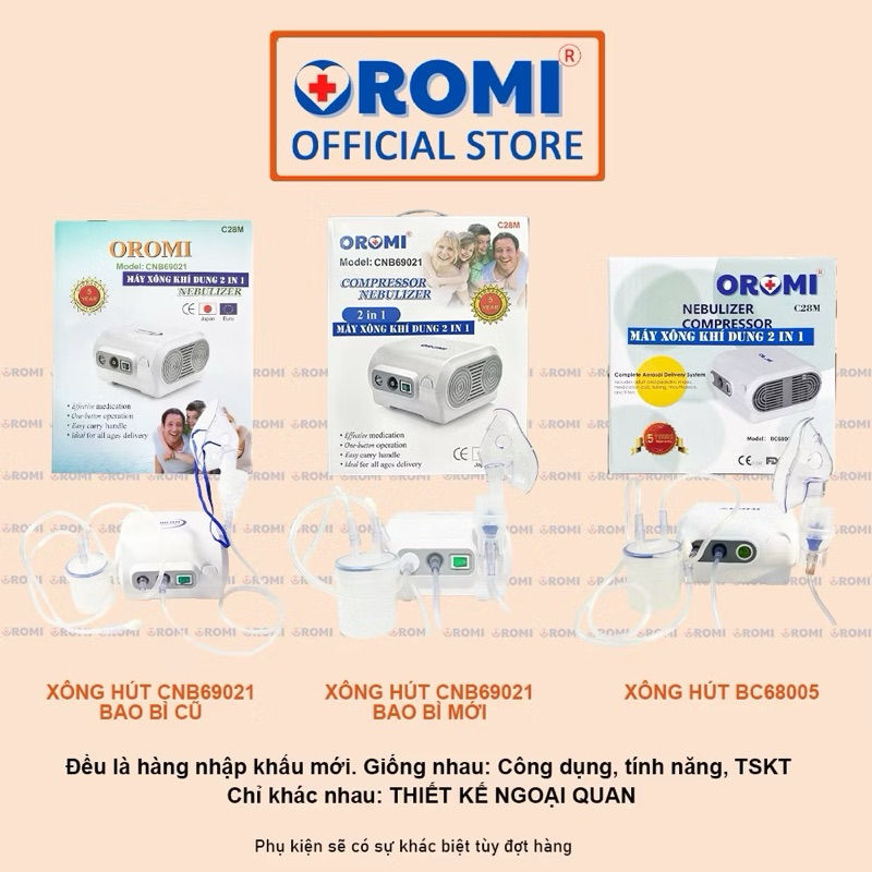 Máy xông khí dung và hút mũi Oromi C28M CNB69021