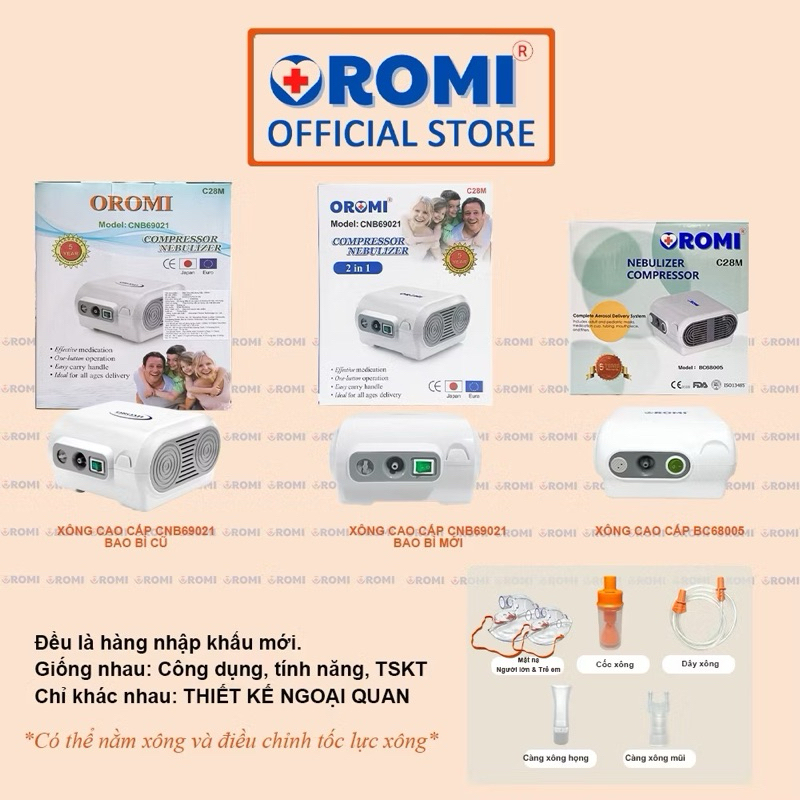 Máy xông khí dung và hút mũi Oromi C28M CNB69021