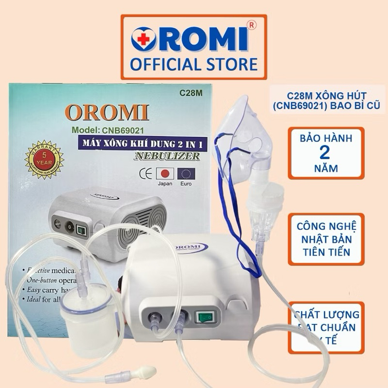 Máy xông khí dung và hút mũi Oromi C28M CNB69021